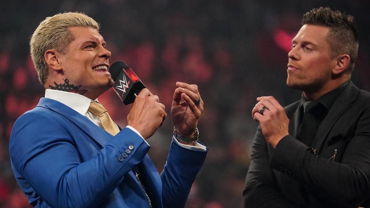 Cody Rhodes and The Miz on RAW this past week