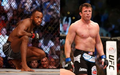 Leon Edwards (L) replies to Chael Sonnen's (R) wild claim.