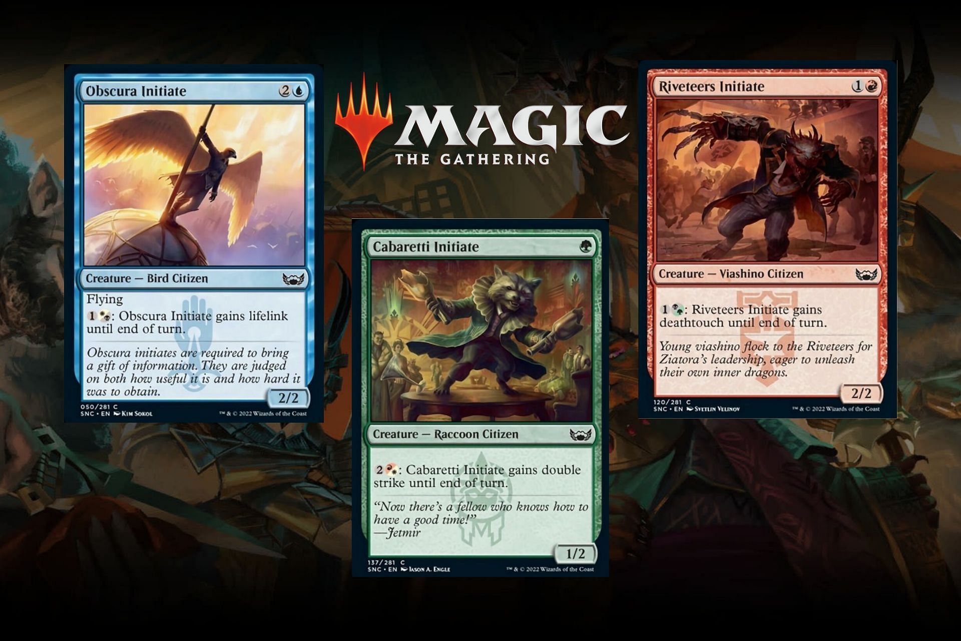 What are Initiates in Magic: The Gathering&#039;s Streets of New Capenna, and what can they do? (Image via Sportskeeda)
