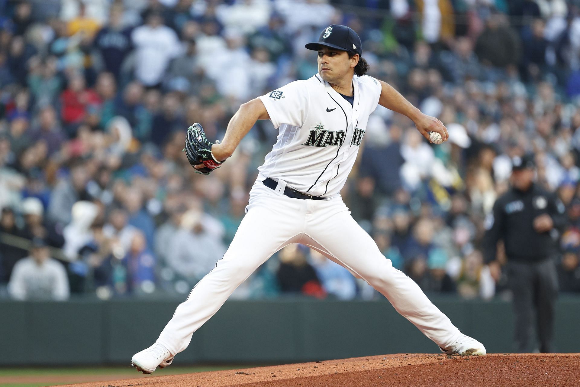 Marco Gonzales of the Seattle Mariners during their home opener against the Houston Astros