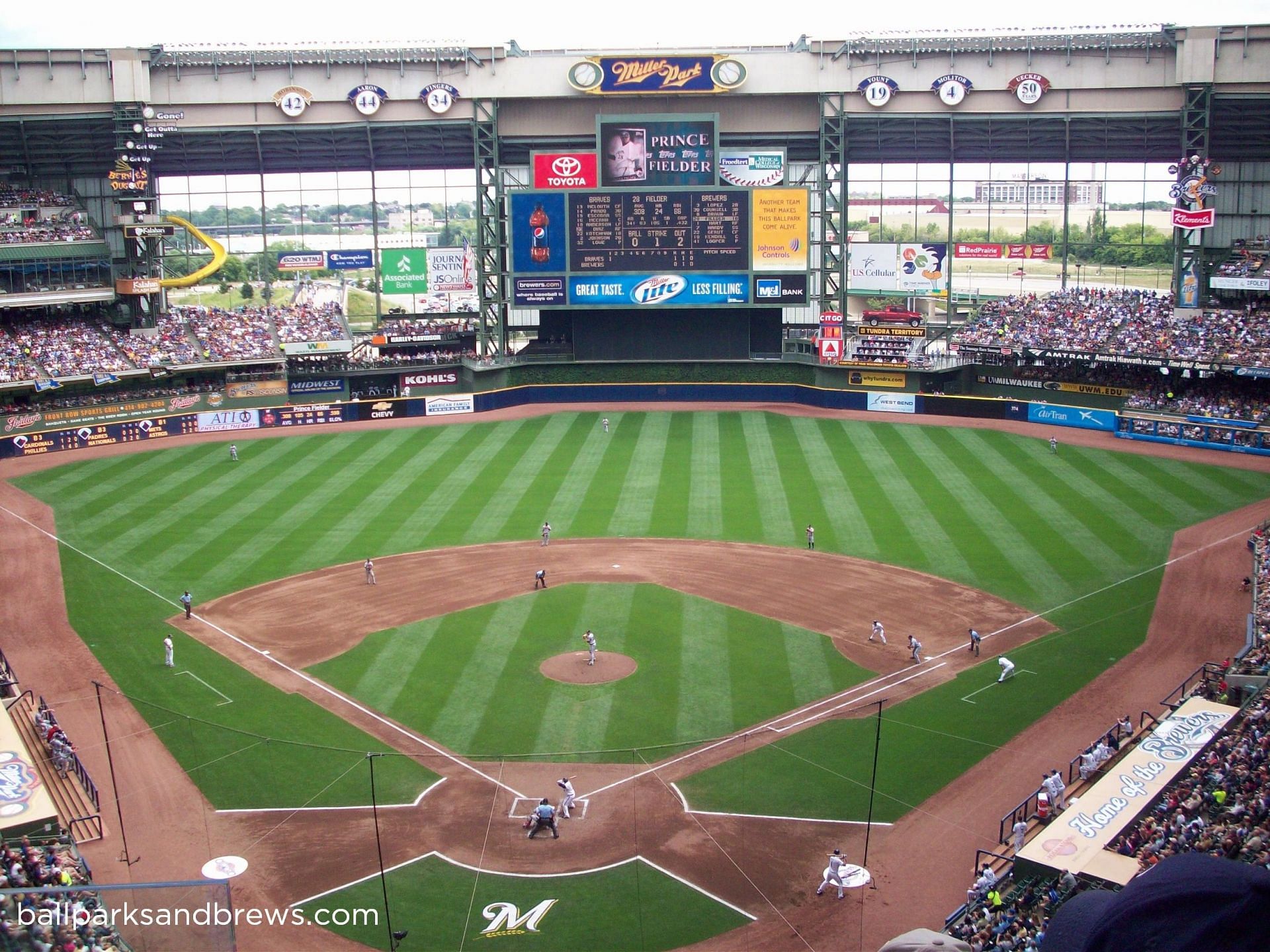 American Family Field, home of the Milwaukee Brewers, Milwaukee, Wisconsin.