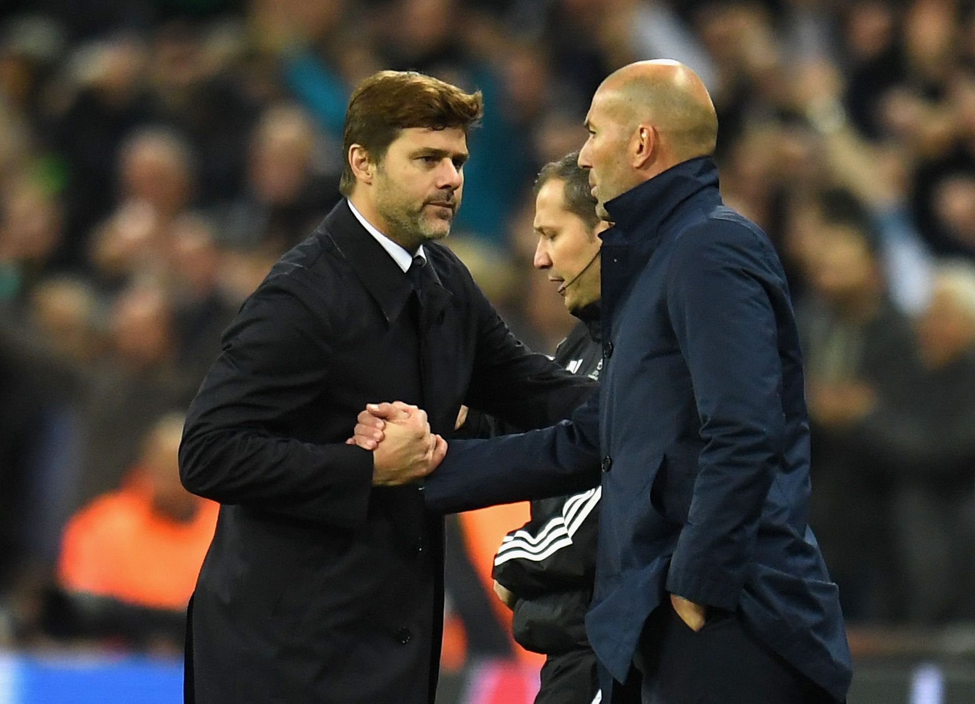 The Frenchman may replace Pochettino (left)