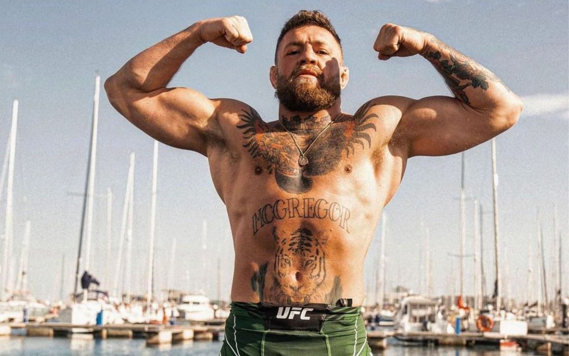 Conor McGregor presenting his current physique [Image Courtesy: @thenotoriousmma on Instagram]
