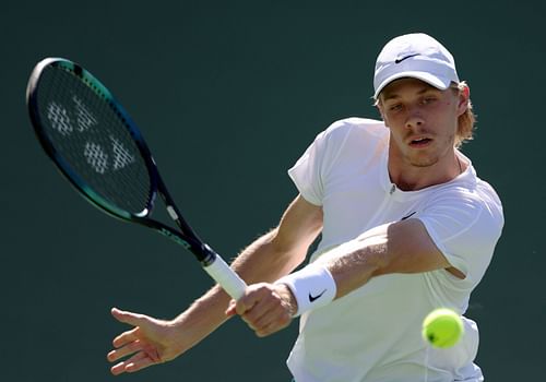 Denis Shapovalov in action at Indian Wells in March