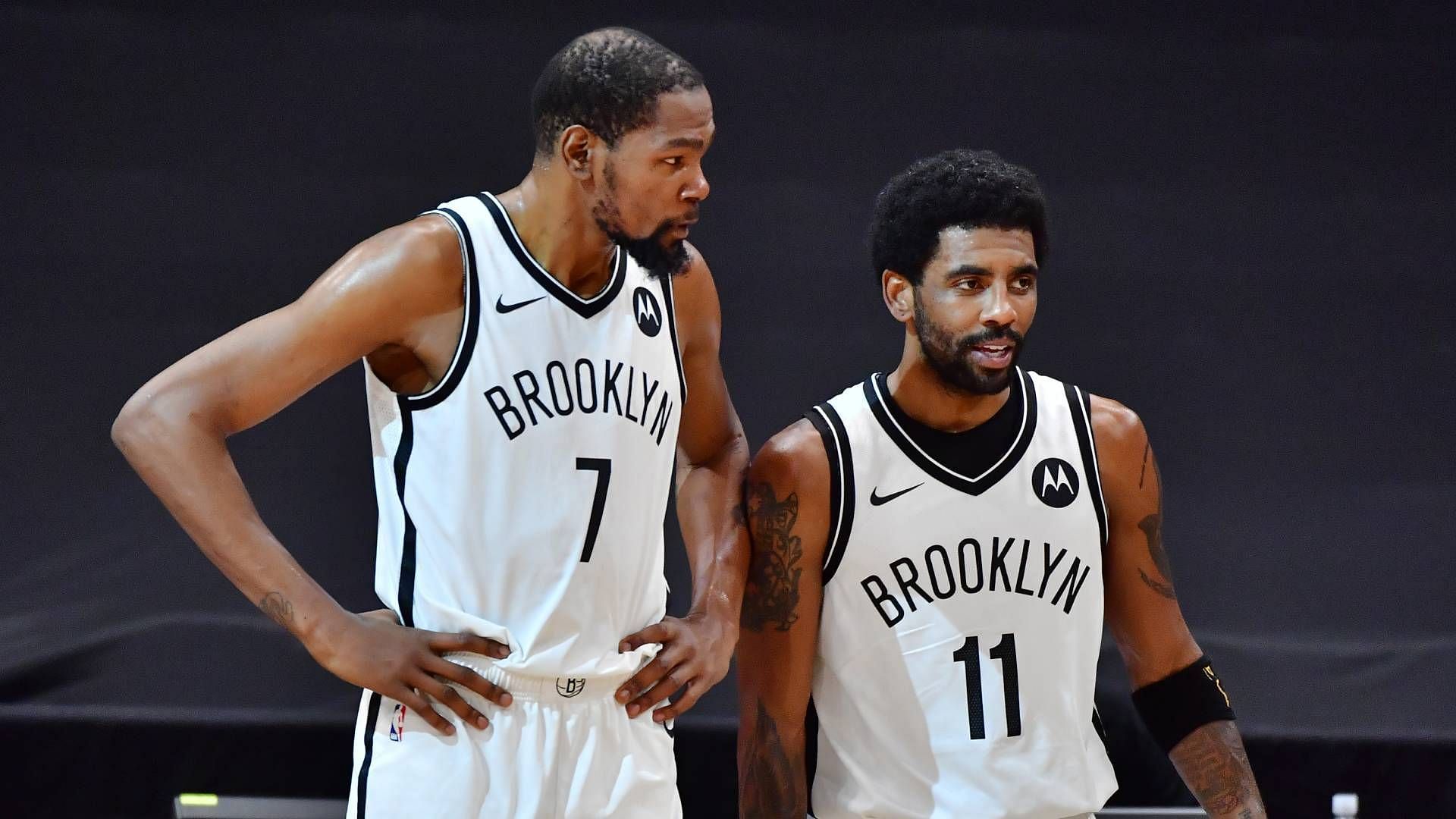 Kevin Durant and Irving in action for the Brooklyn Nets