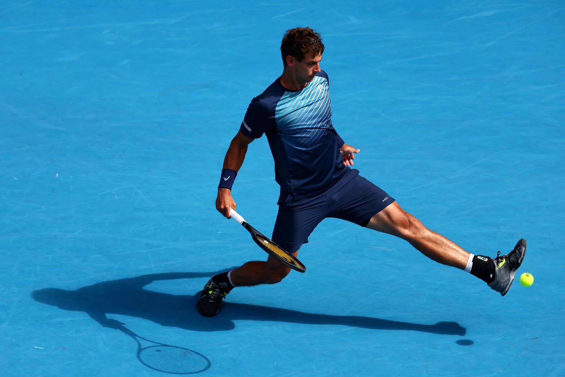 Henri Laaksonen in action at the Australian Open