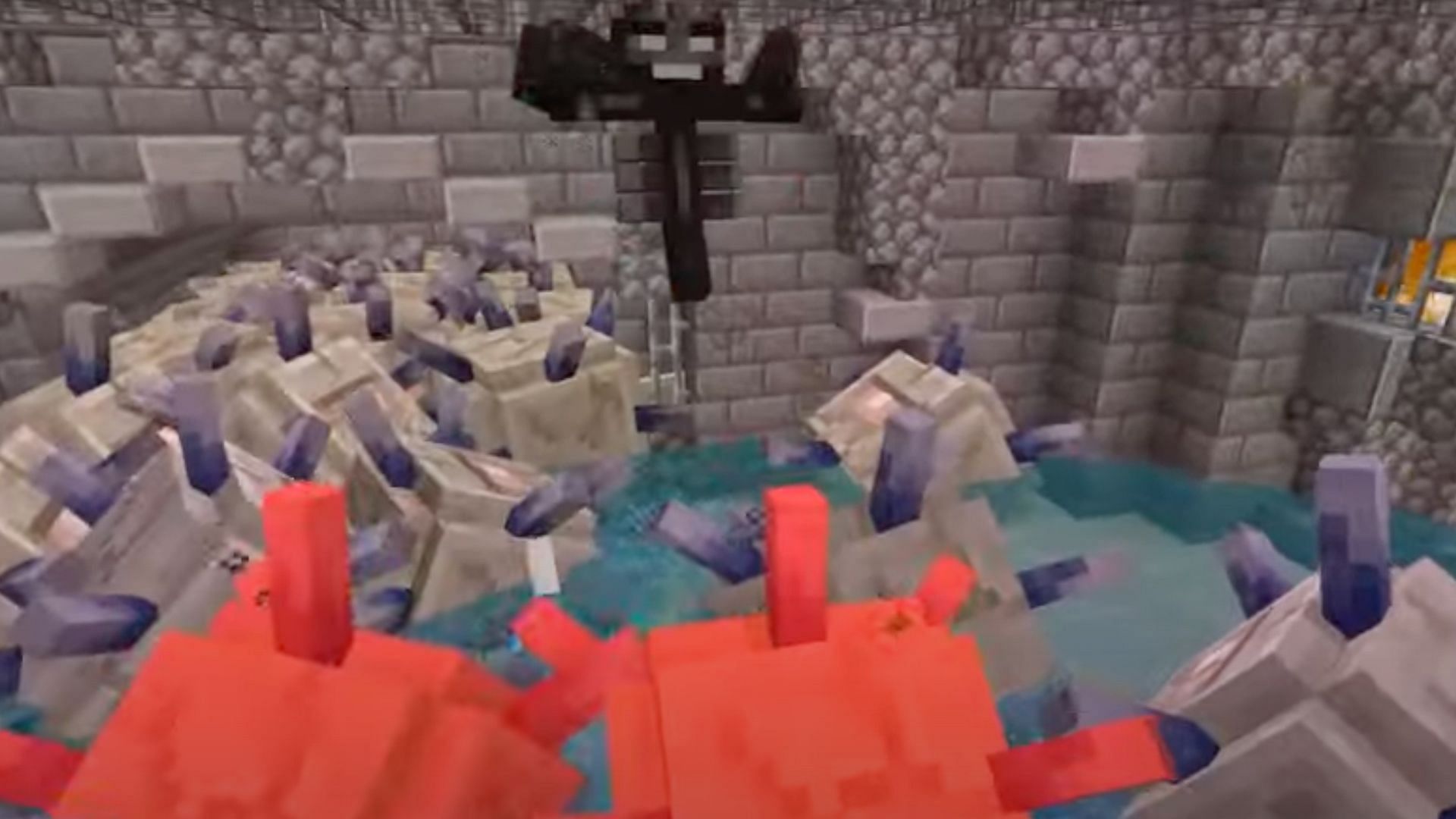 Players have wondered which mob is stronger, the Wither or the Elder Guardian. (Image via DSV Gamer/YouTube)