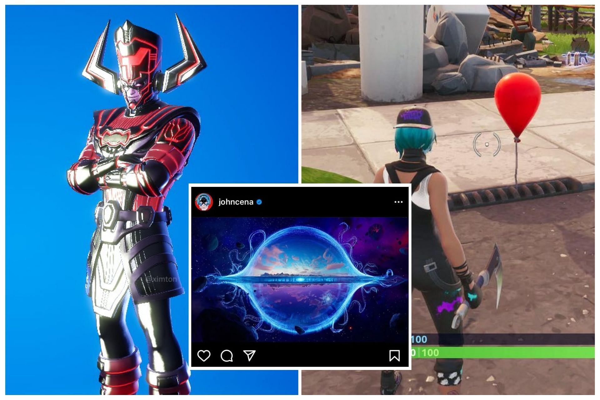 Fortnite teased skins for Galactus, Peacemaker, and Pennyvise but never released them (Image via Sportskeeda)