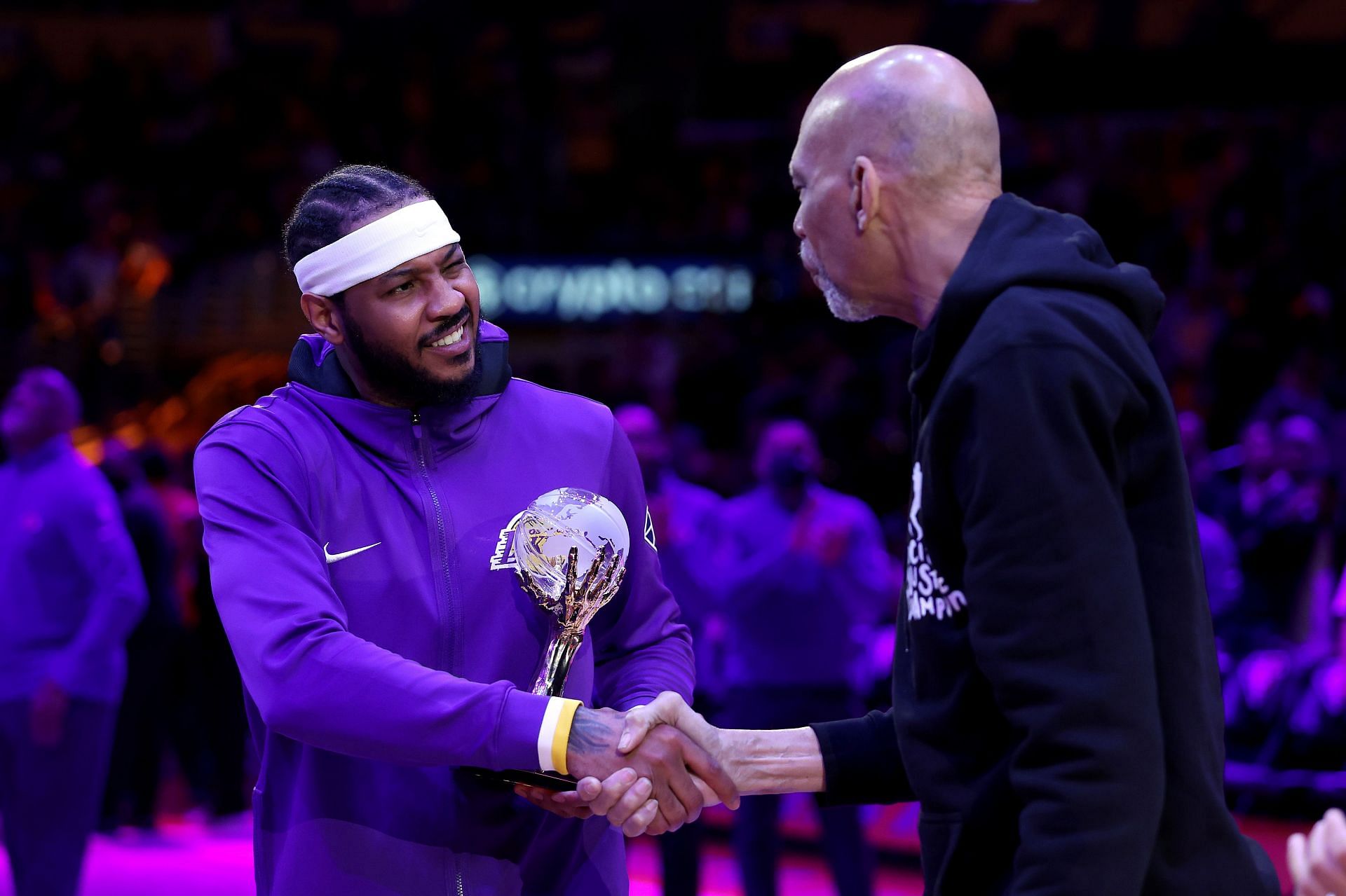 Carmelo Anthony was named the inaugural Kareem Abdul-Jabbar Social Justice champion