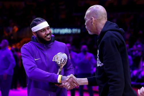 Carmelo Anthony was named the inaugural Kareem Abdul-Jabbar Social Justice champion