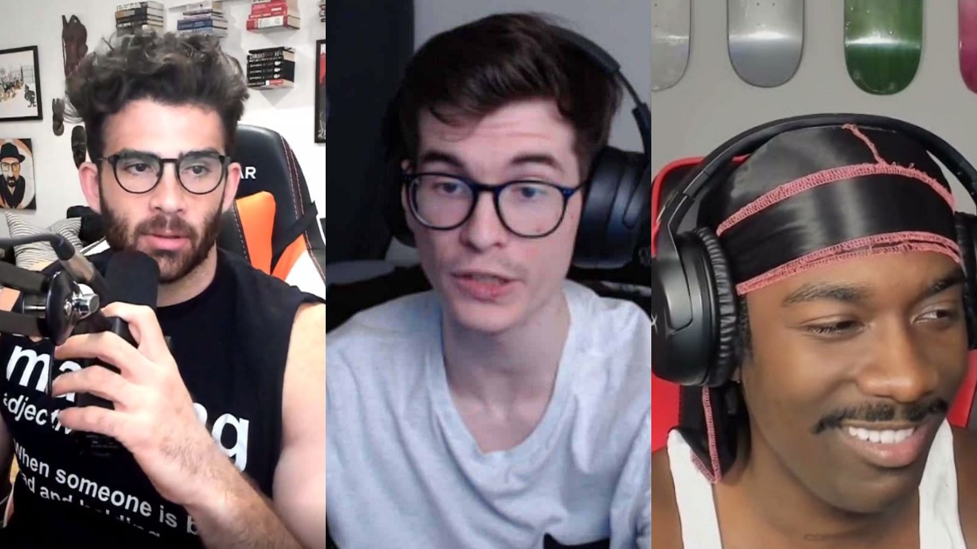 HasanAbi, Froste, and BruceDropEmOff are among others who were penalized by Twitch for using a slur in their respective livestreams (image via Sportskeeda)