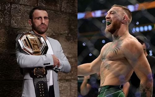 Alexander Volkanovski (left) and Conor McGregor (right)