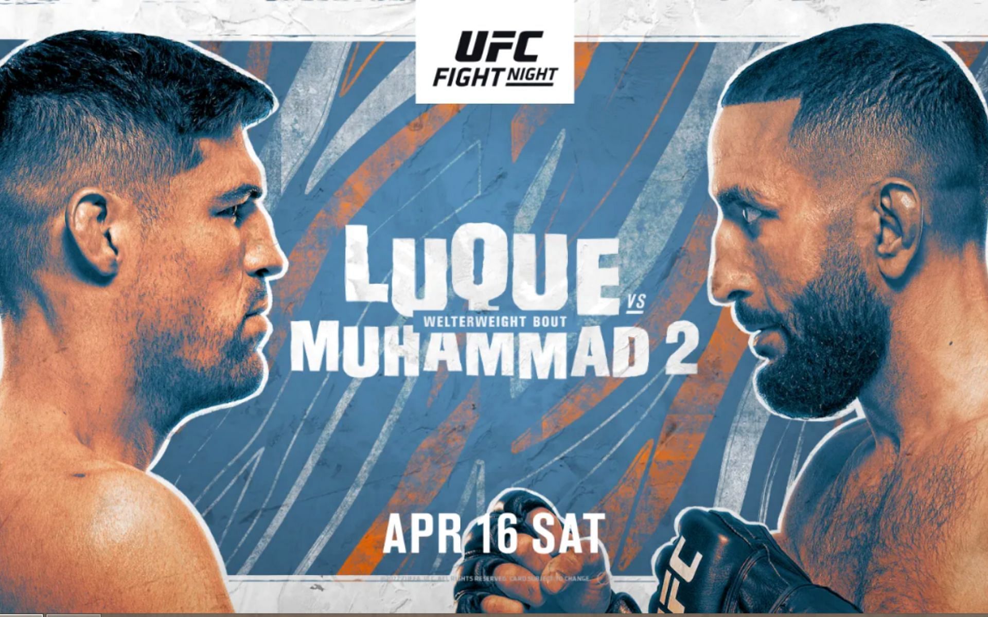 UFC Fight Night: Luque vs. Muhammad official poster