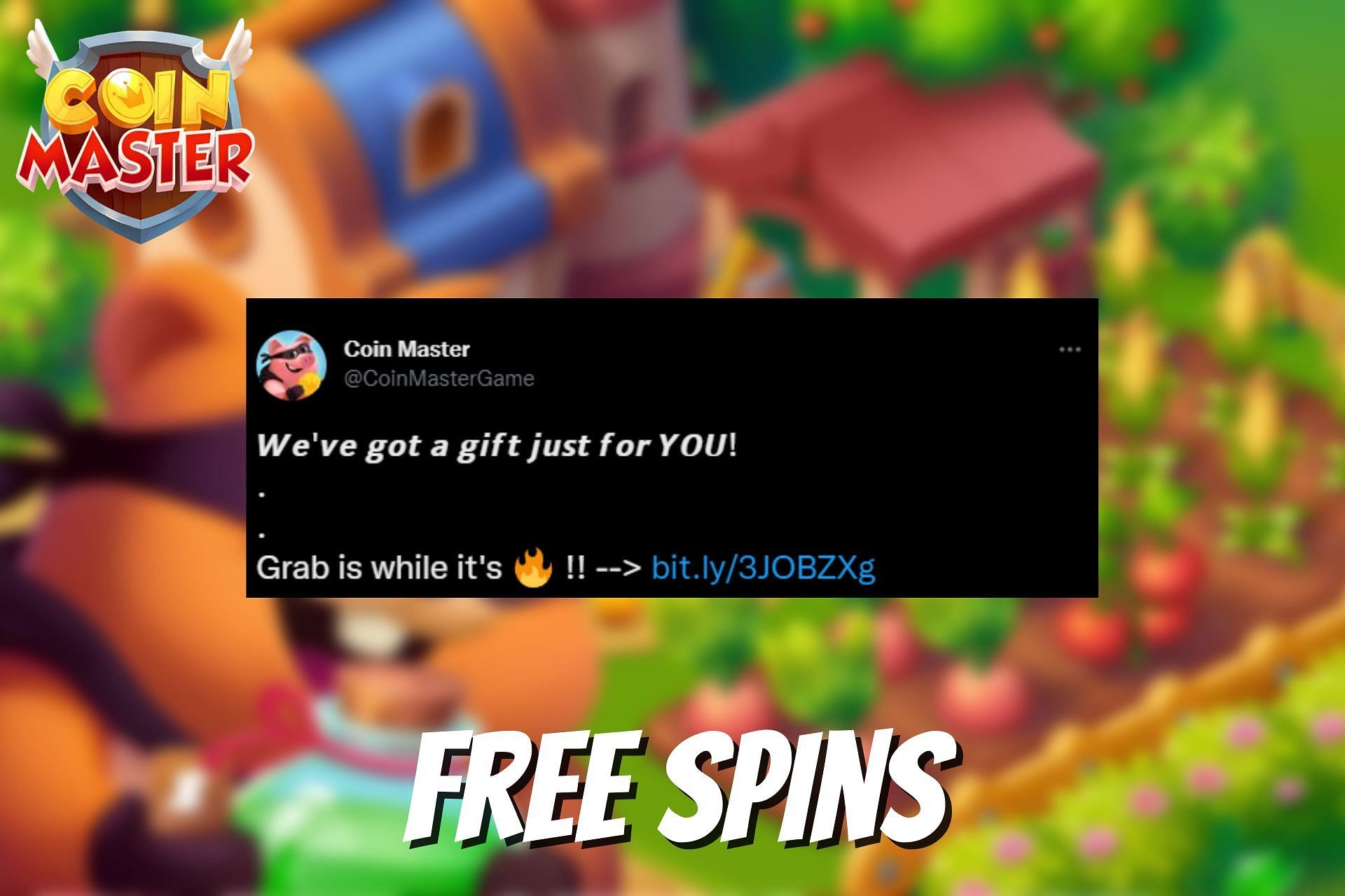 Obtain free spins in Coin Master by clicking the Twitter link (Image via Sportskeeda)