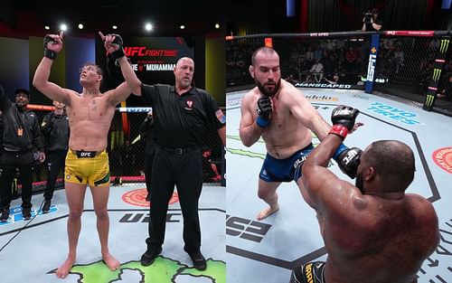 Caio Borralho (left), Martin Buday vs. Chris Barnett (right) [Images via @ufc on Instagram]