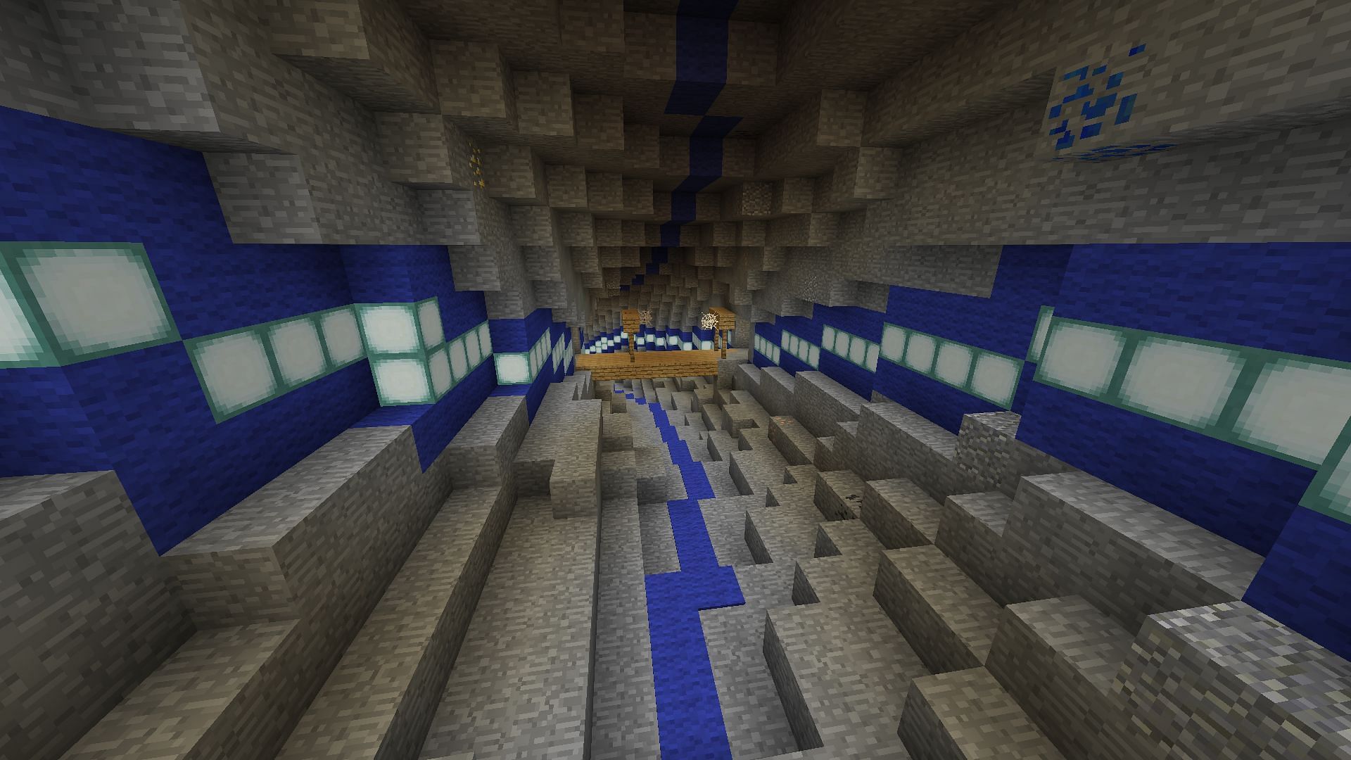 A tunnel on the Elytra Fall map (Image via minecraftmaps.com)