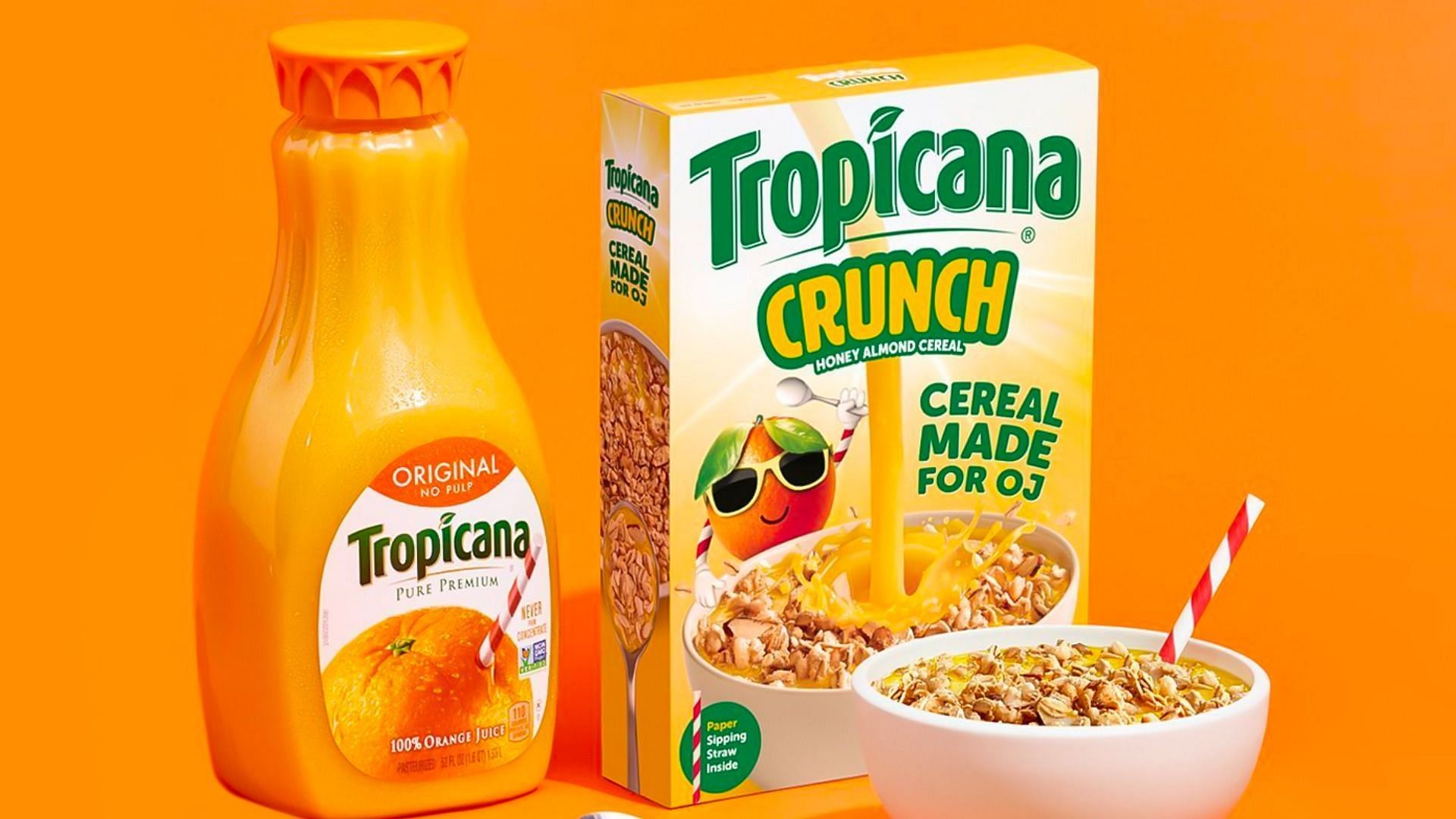 The juice brand announces a special cereal meant to be paired with orange juice (Image via Tropicana)