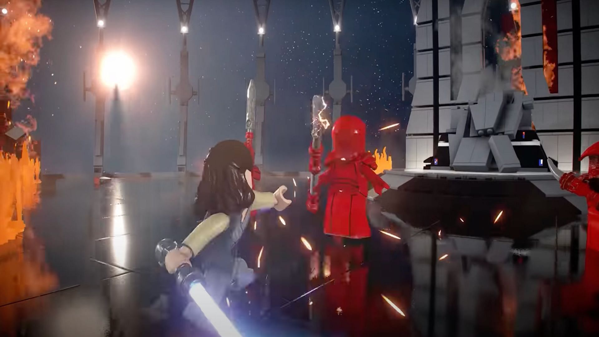Players of Lego Star Wars: The Skywalker Saga can use the Breaker Tool to get through the wall and reach the Datacard (Image via Warner Brothers)