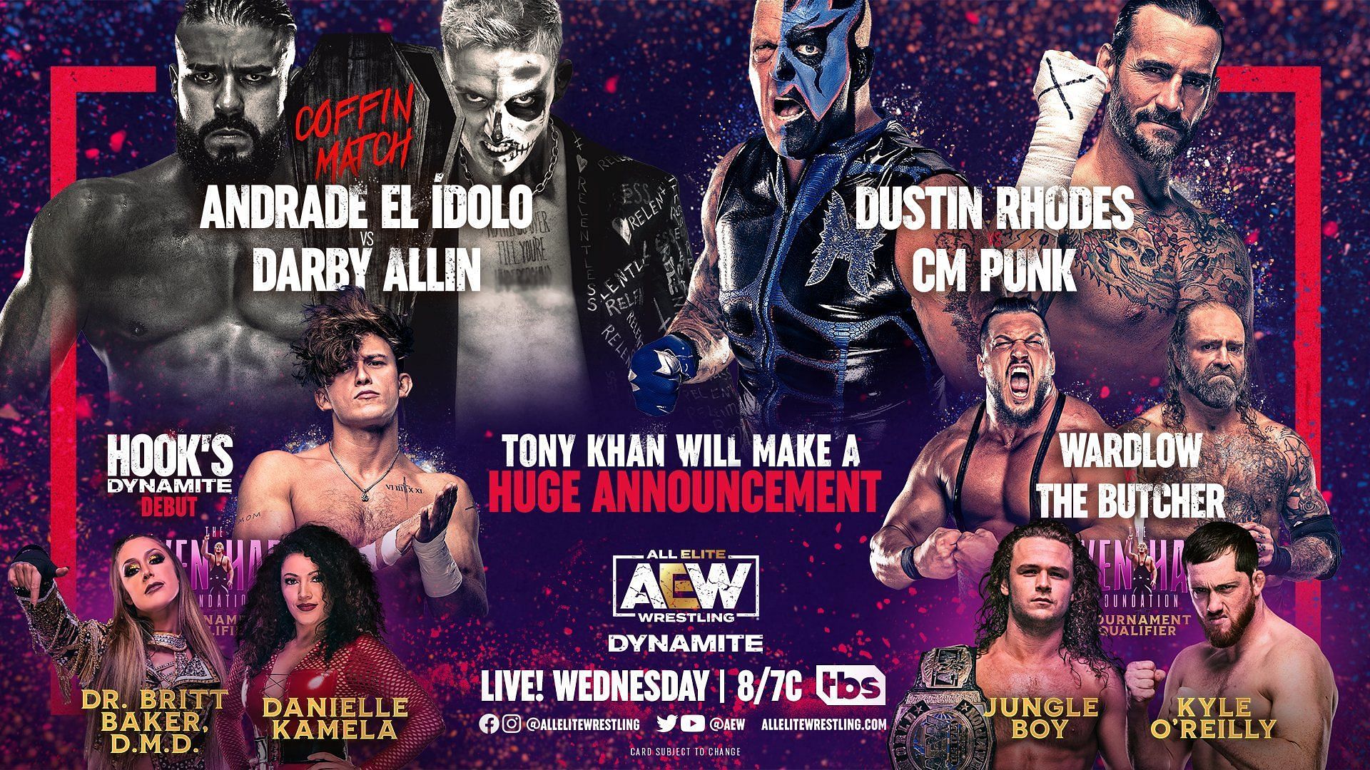 The line-up for this week&#039;s AEW Dynamite