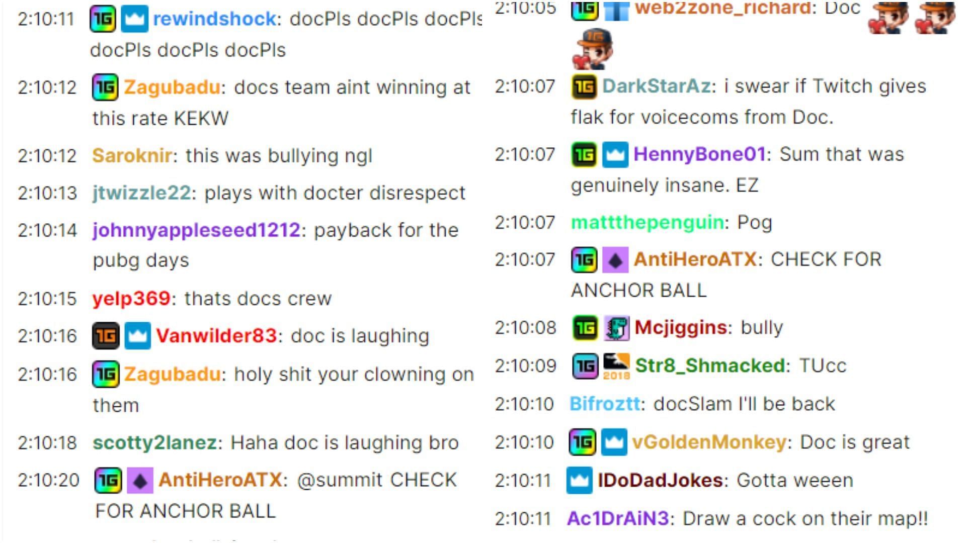 Fans react to the insane wipeout (Image via Summit1g/Twitch)