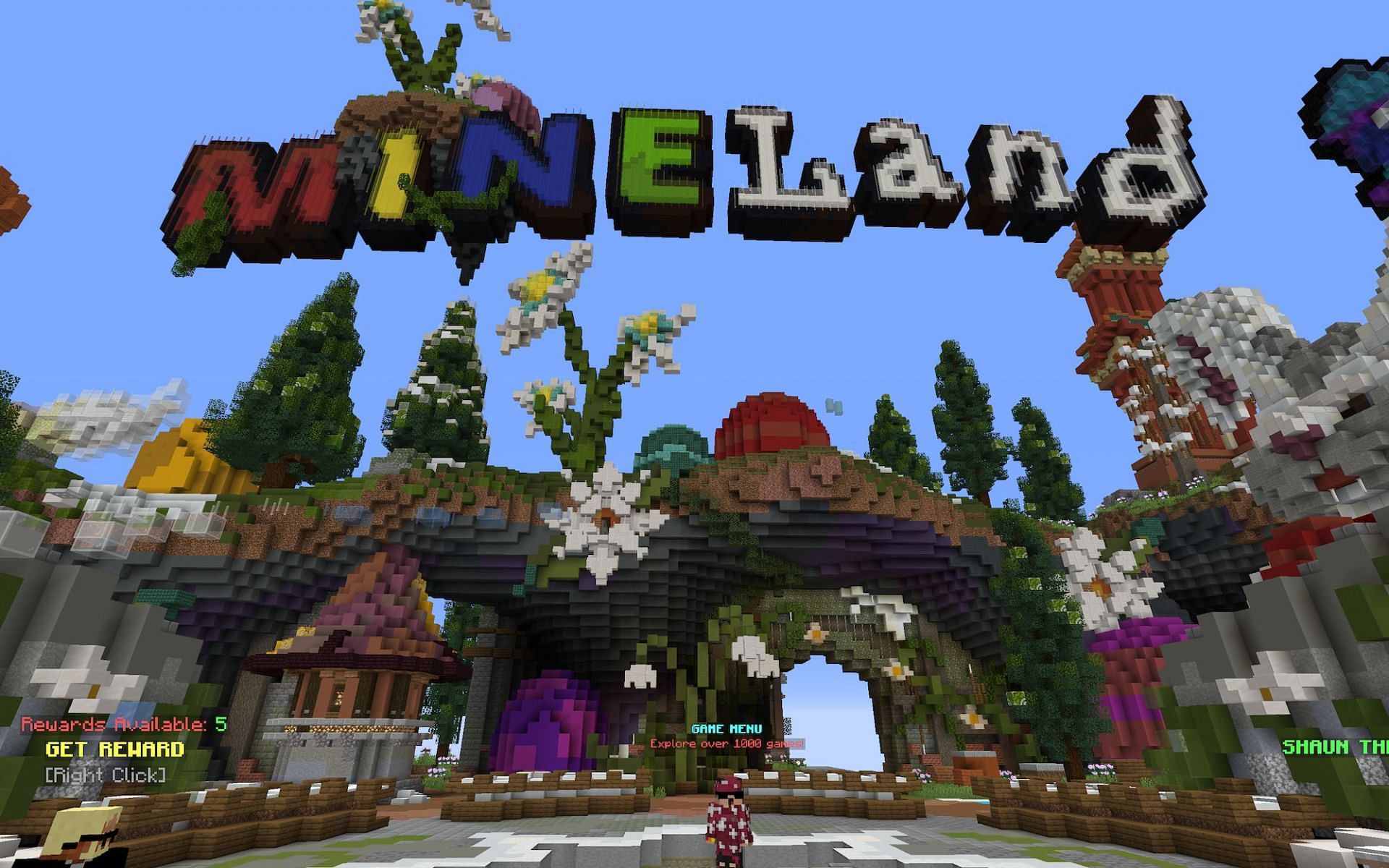 Mineland lobby (Image via Minecraft)