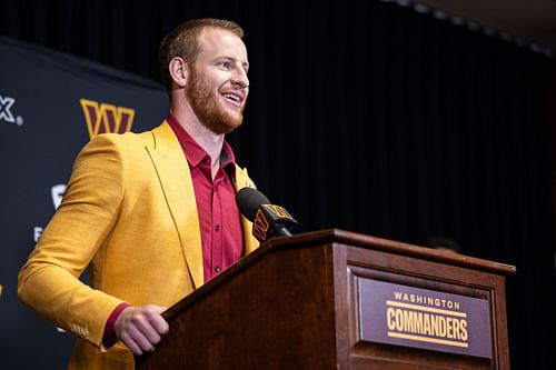 Washington Commanders Introduce Carson Wentz