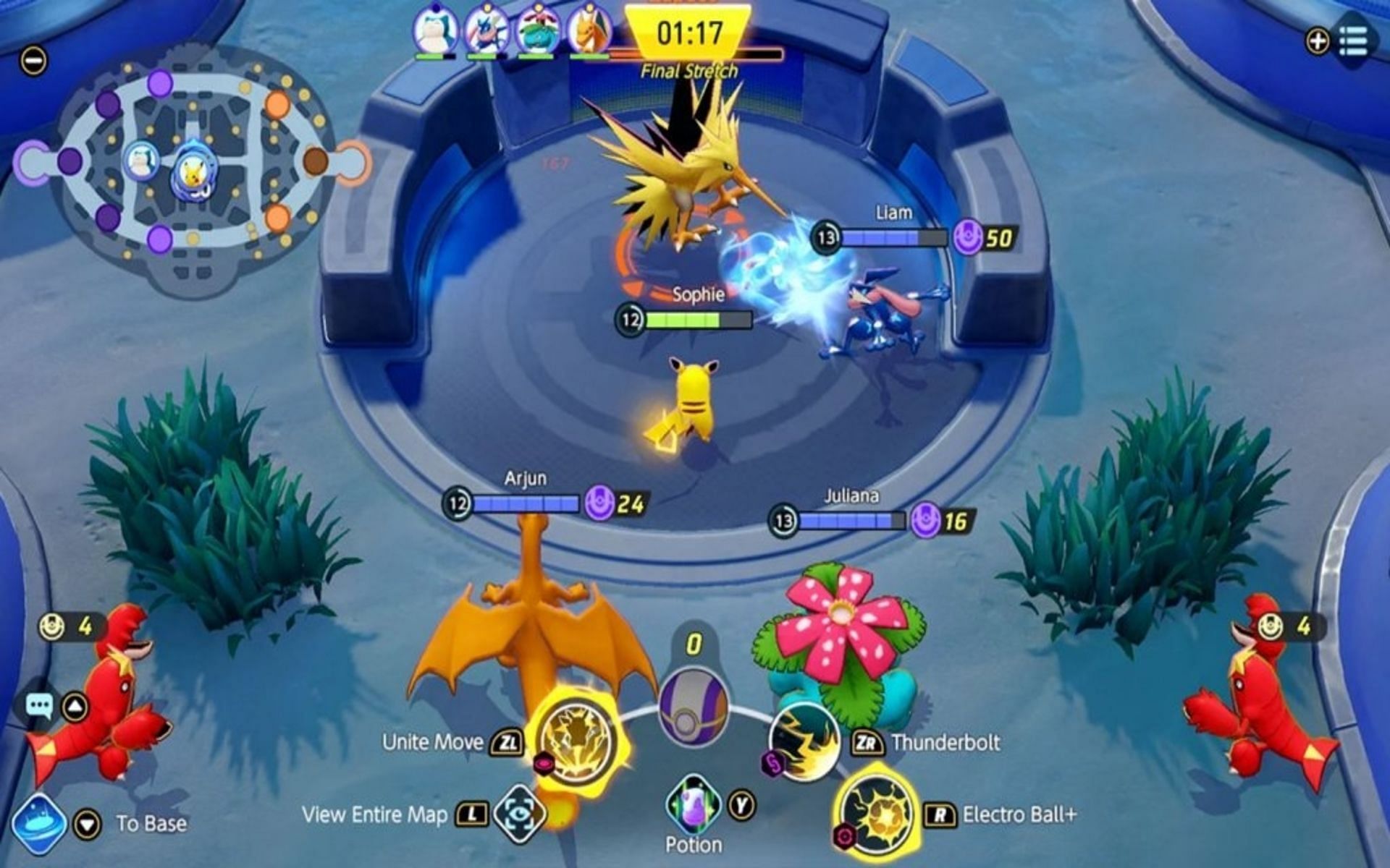 Team fights over Zapdos often decide who wins and loses (Image via TiMi Studios)