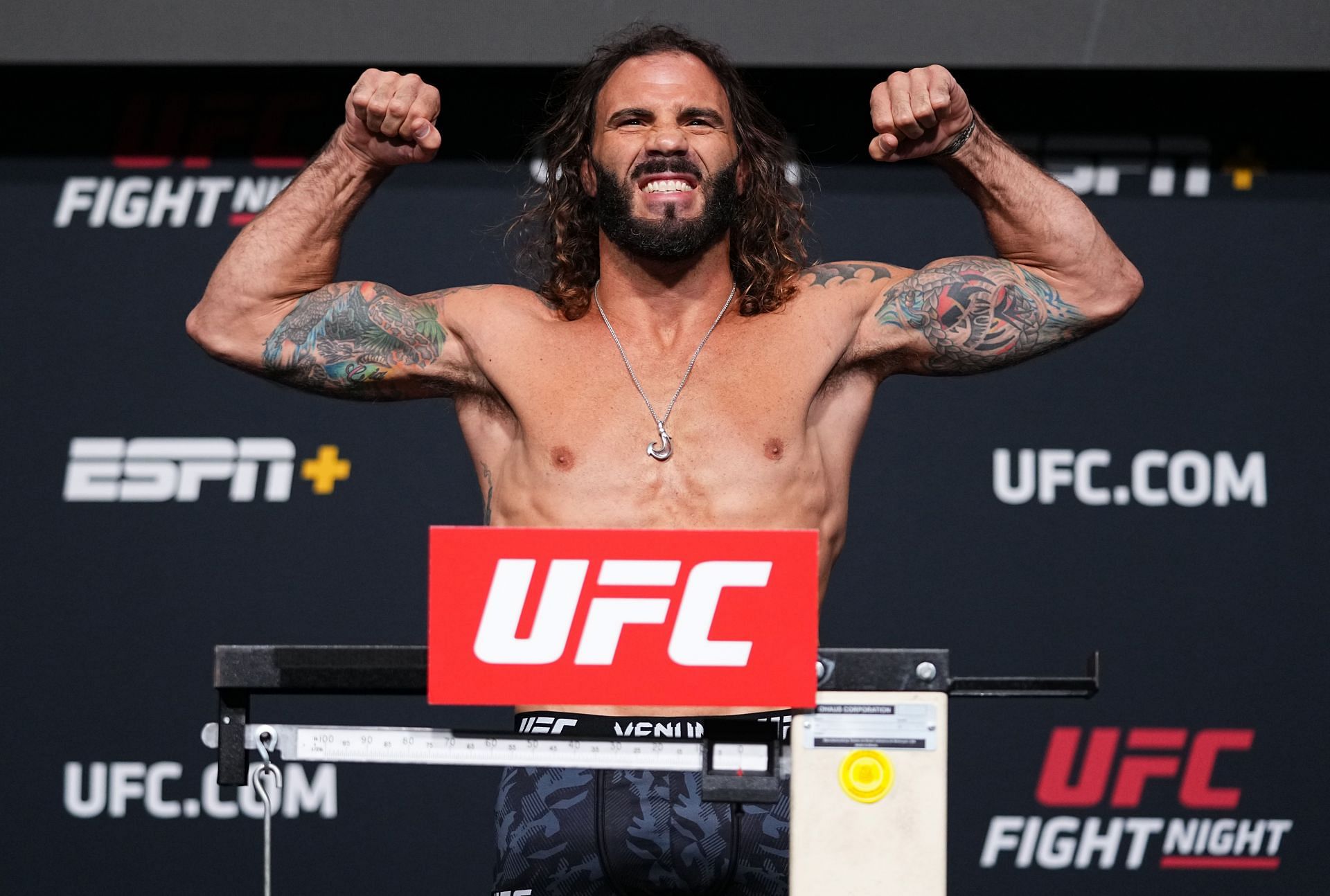 UFC Fight Night: Cannonier v Gastelum Weigh-in: Clay Guida on the scales (Image courtesy of Getty)