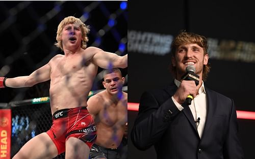 Paddy Pimblett (left), Logan Paul (right)