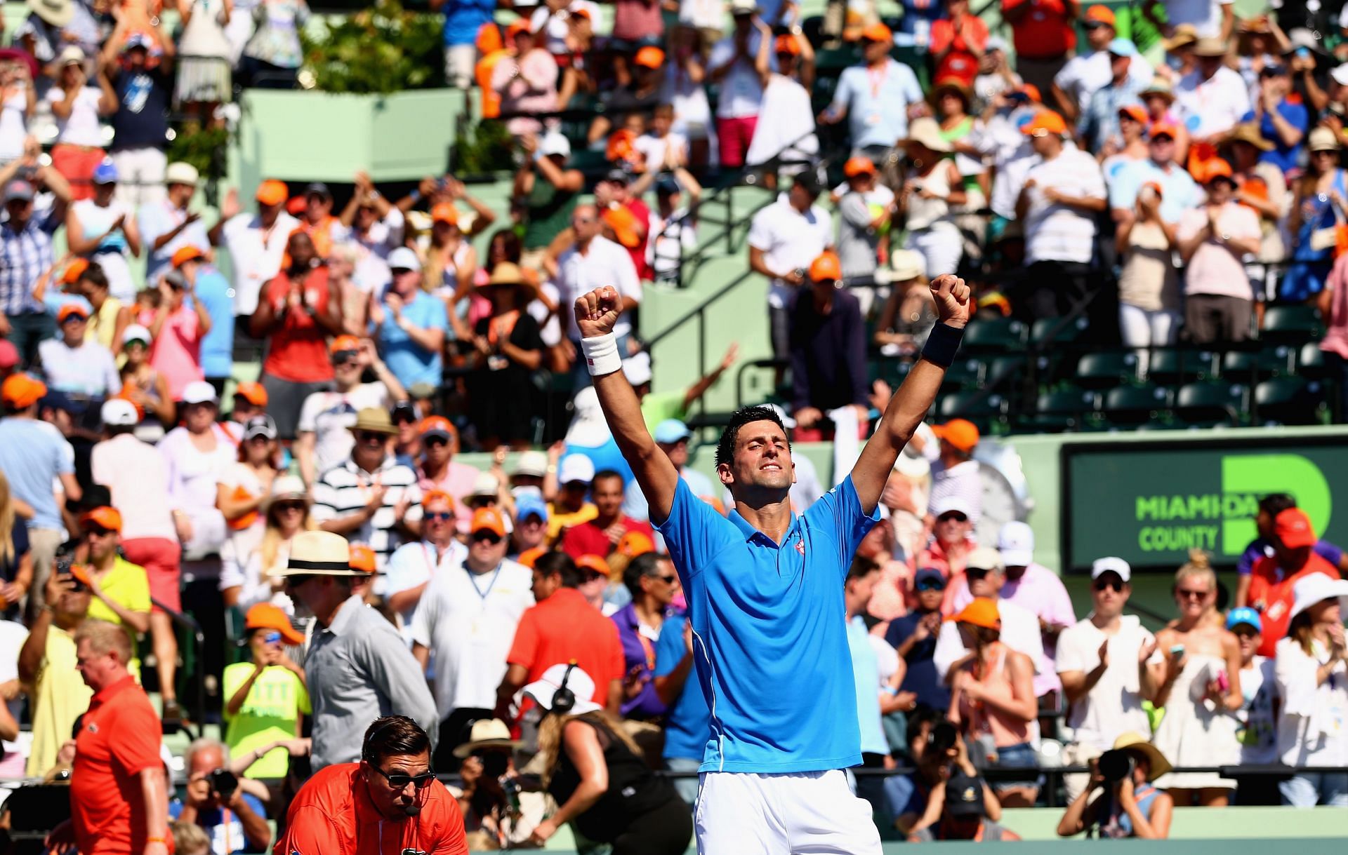 The Serb is crowned as the champion in the 2015 Miami Open