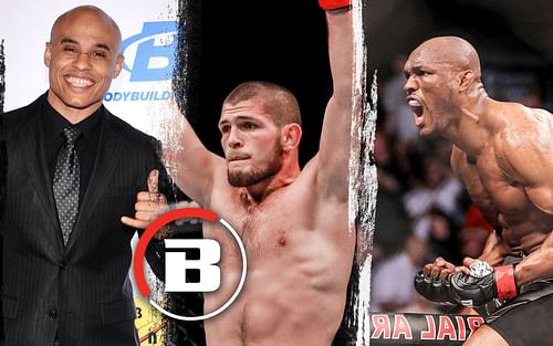 Ali Abdelaziz (left), Khabib Nurmagomedov (center) & Kamaru Usman (right) [Image Credits- @bellatormma on Instagram]