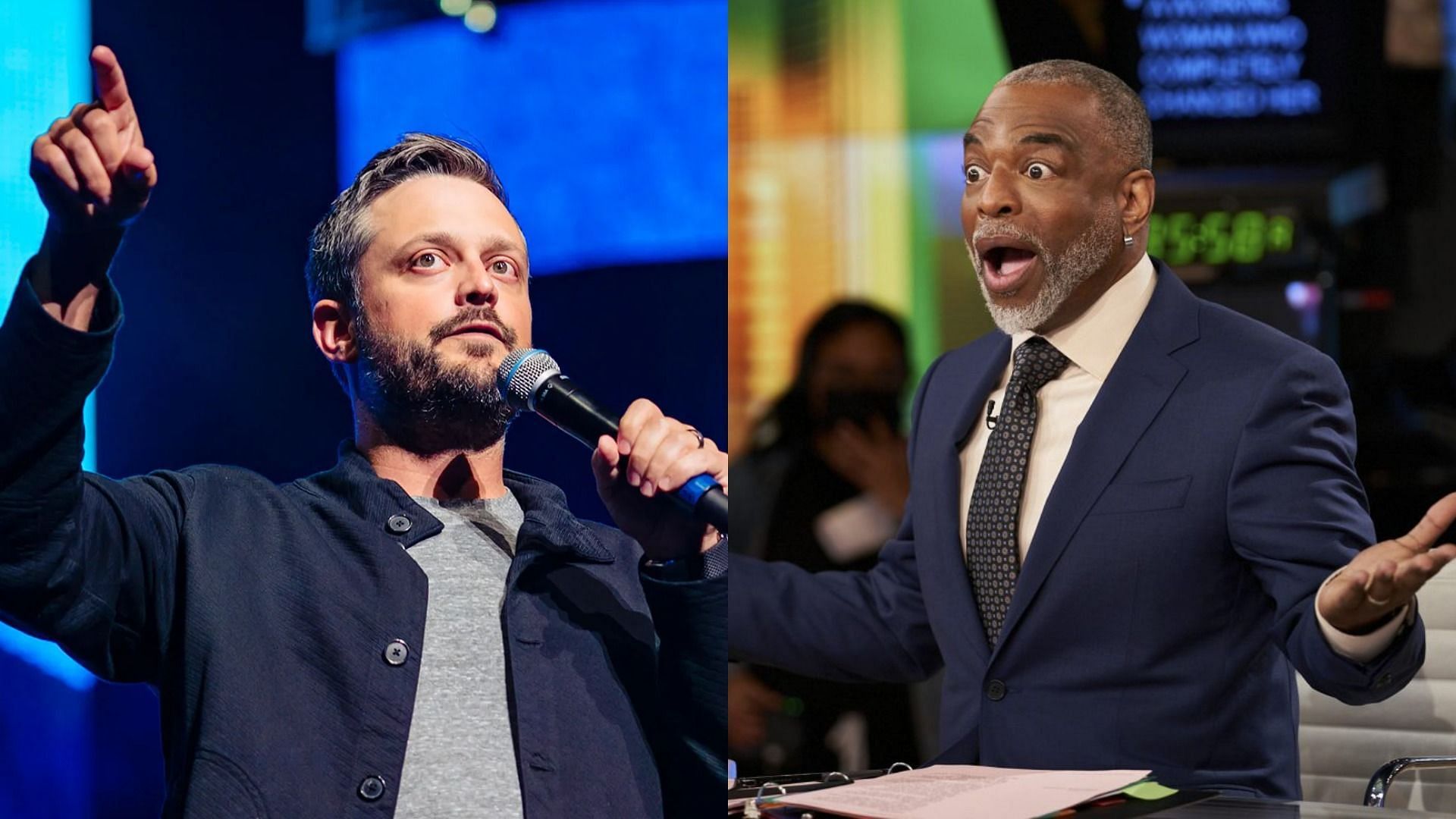 LeVar Burton and Nate Bargatze took a dig at Will Smith by referring to the Oscars incident where he slapped Chris Rock (Image via Getty Images/Kyle Rivas/Clifton Prescod)