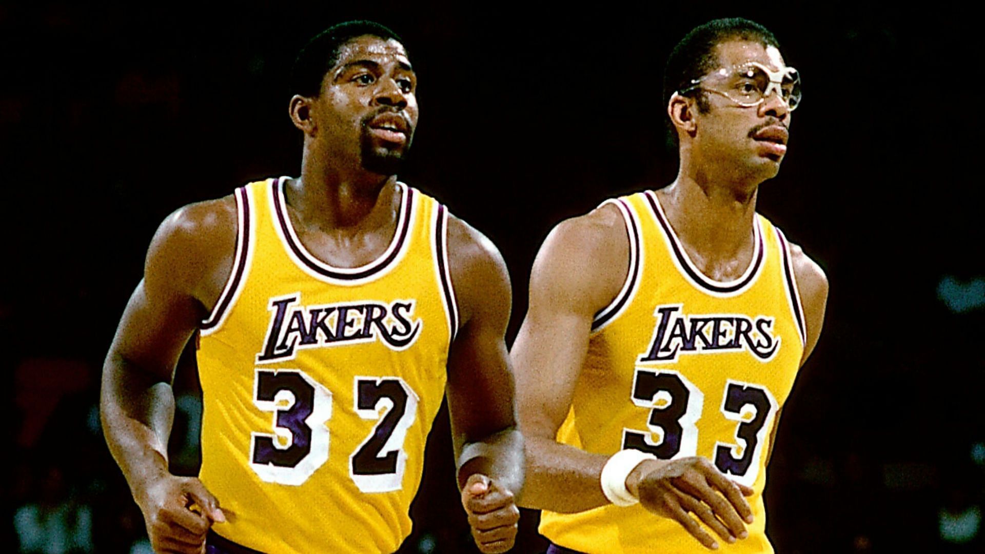 Kareem Abdul-Jabbar and Magic Johnson made the LA Lakers the team to beat in the 80s. [Sporting News]