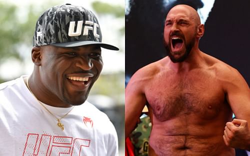 Francis Ngannou (left); Tyson Fury (right)