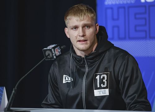 Trey McBride at the NFL Combine