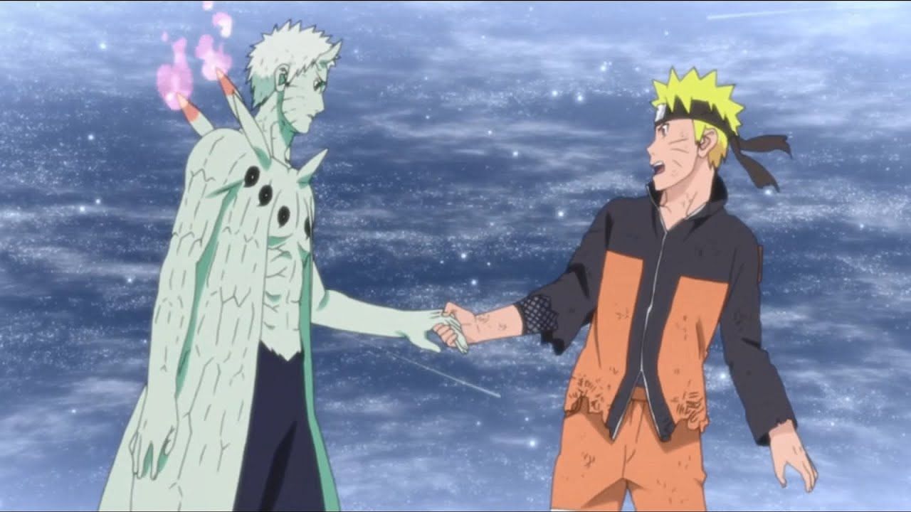 Naruto and Obito during Shippuden (Image via Pierrot)