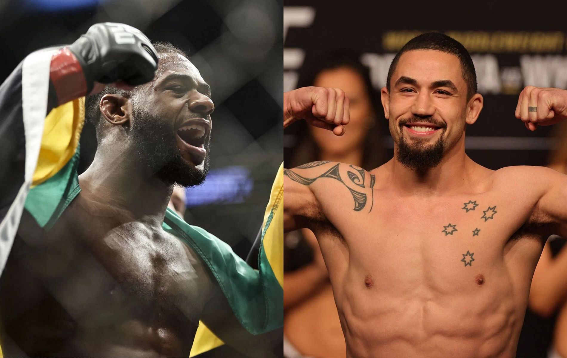 Aljamain Sterling (left) &amp; Robert Whittaker (right)