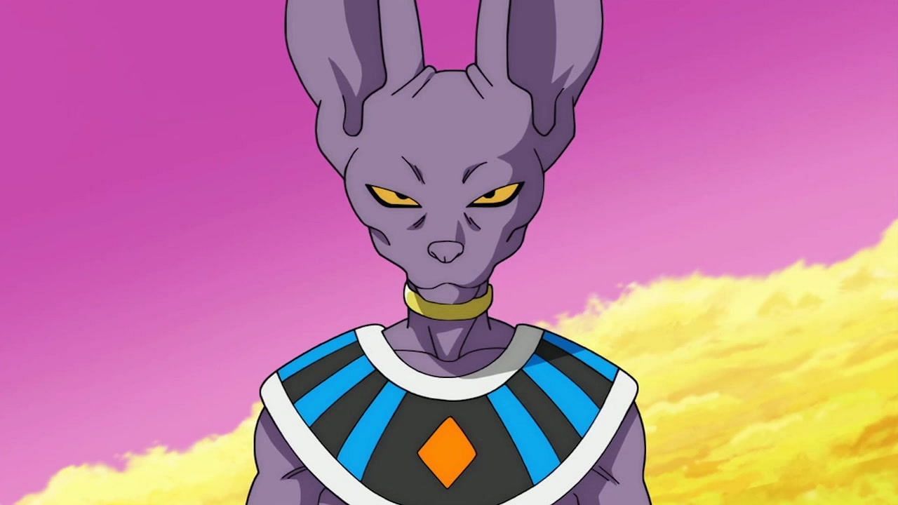 Beerus as seen in the Dragon Ball Super anime (Image via Toei Animation)