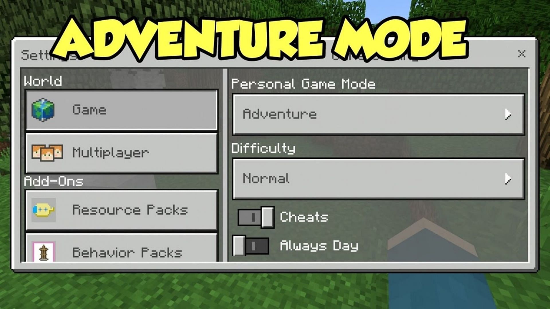 Adventure Mode imposes different limitations than Survival Mode (Image via Channel Name Here/Youtube)