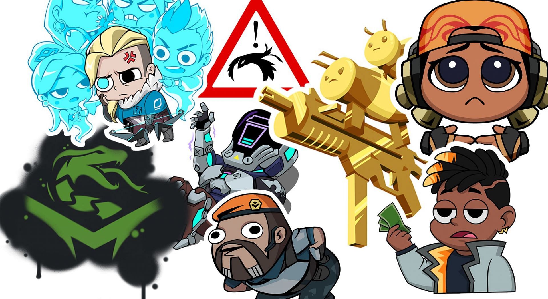 Every spray coming with Episode 4 Act 3 Battlepass (Image via Riot Games)
