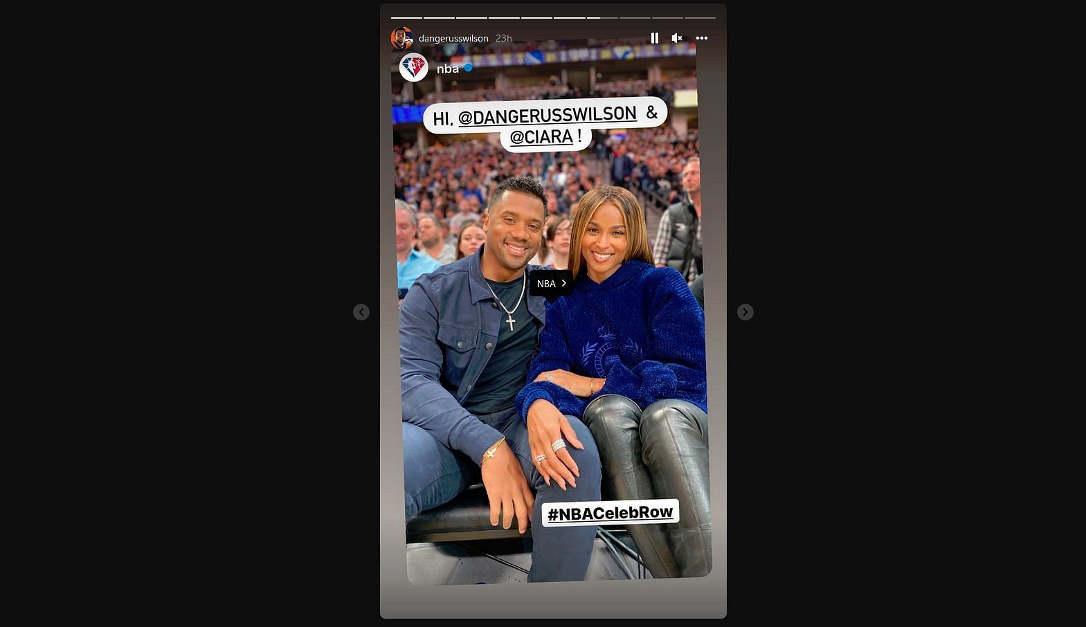 Russell Wilson and Ciara | Instagram Stories