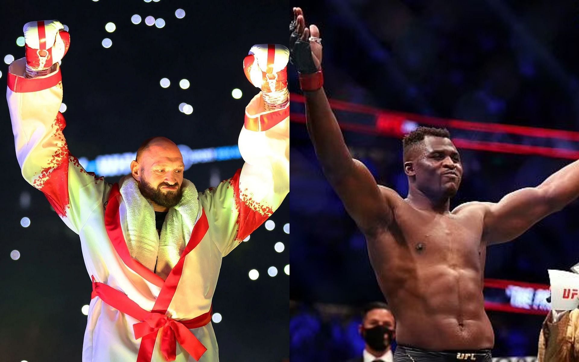 Tyson Fury (L) and Francis Ngannou (R) have confirmed that they want to fight.
