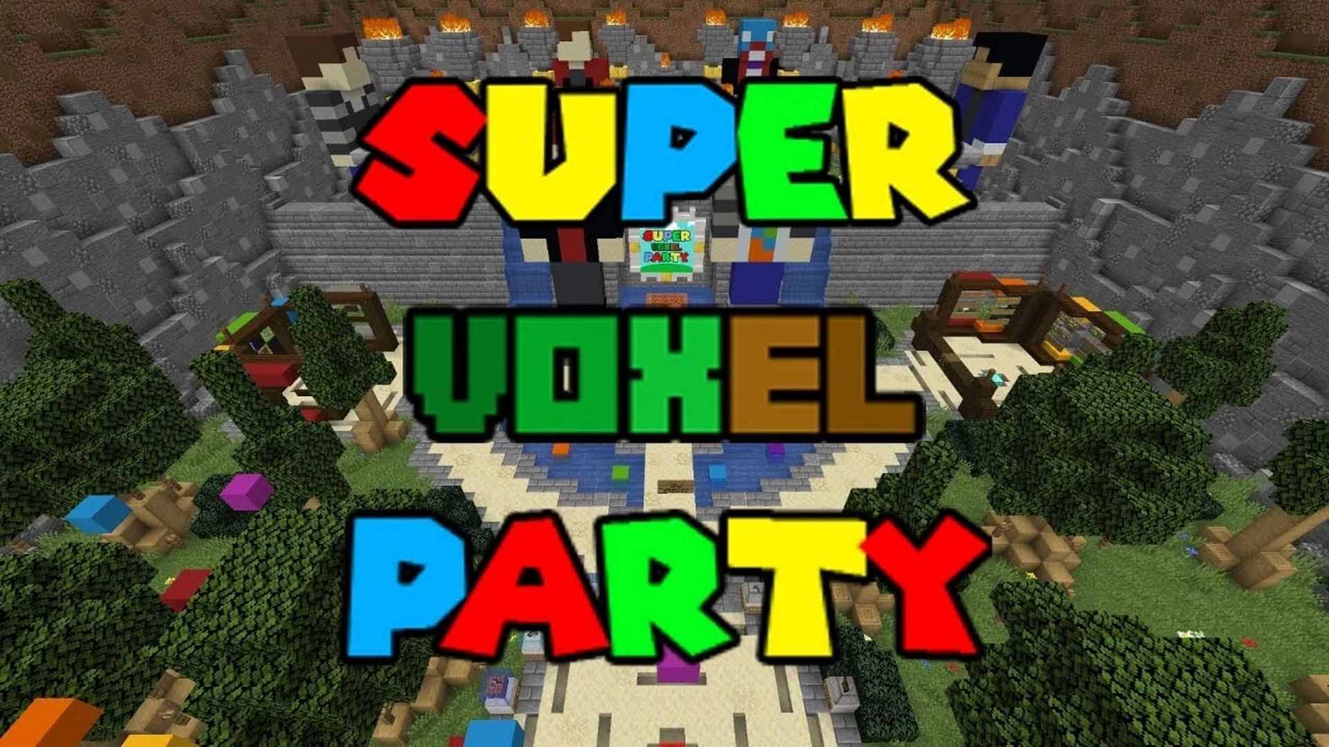 Super Voxel Party is a minigame map based on Mario Party (Image via TheNerdyGinger/PlanetMinecraft)