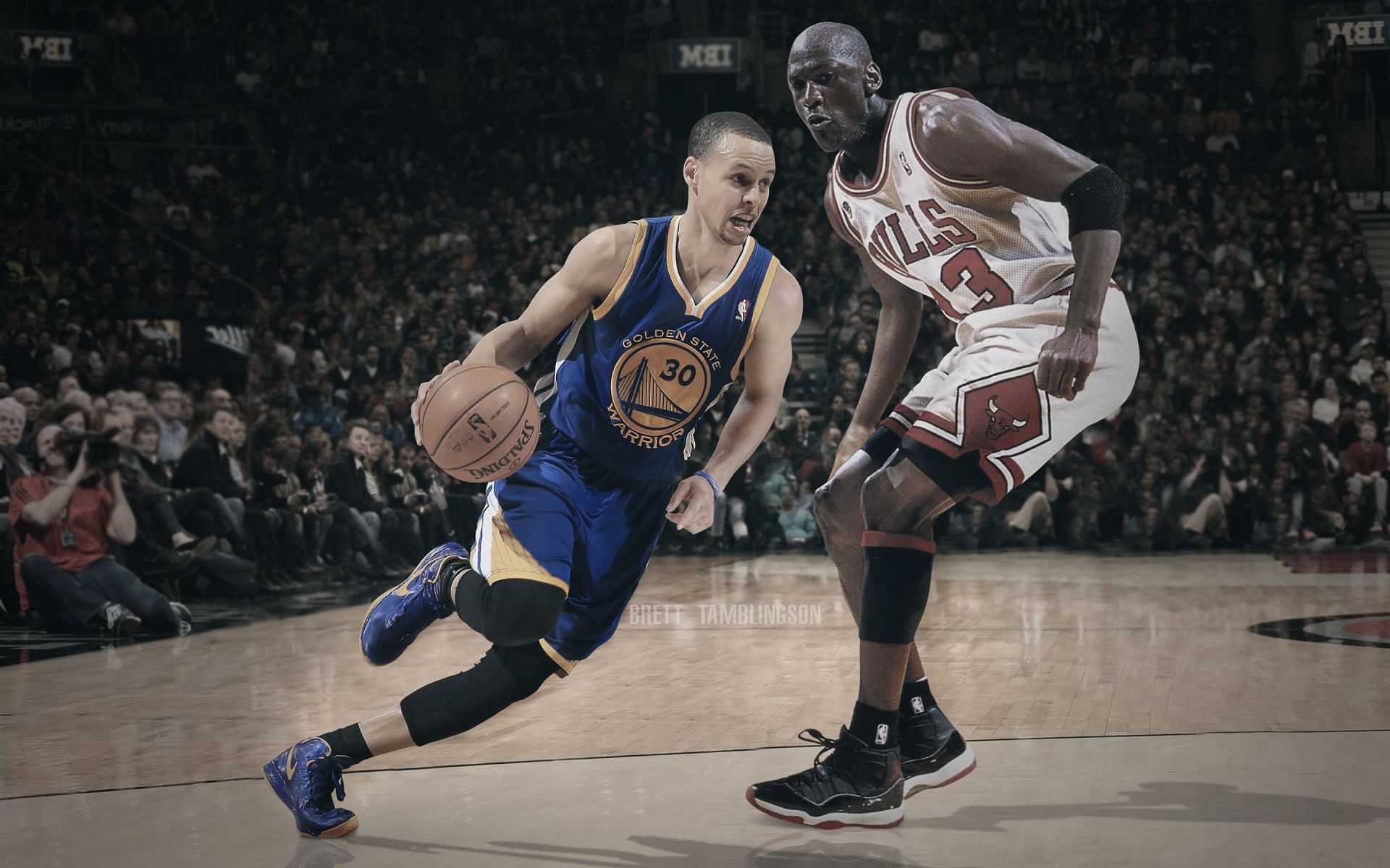 Michael Jordan of the Chicago Bulls and Steph Curry of the Golden State Warriors [Photo: Weebly]