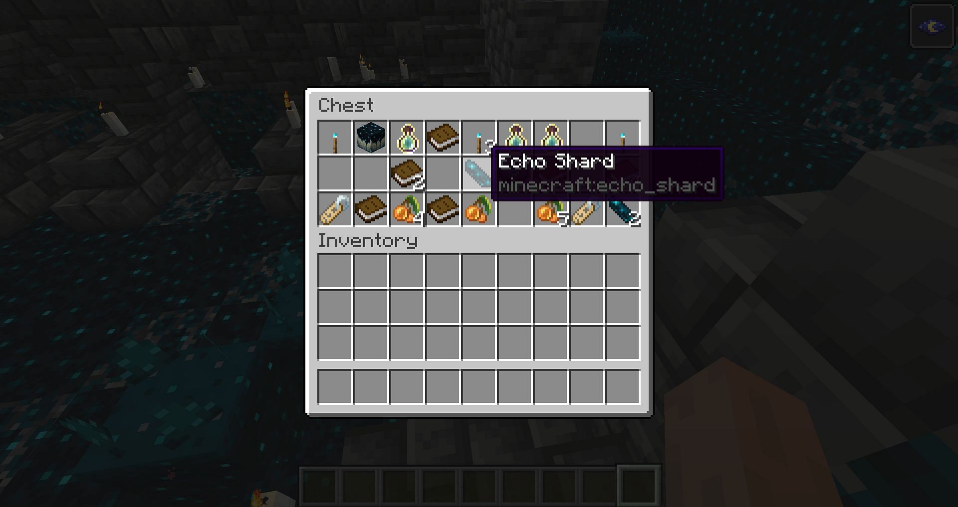 Echo shards found in ancient city (Image via Mojang)