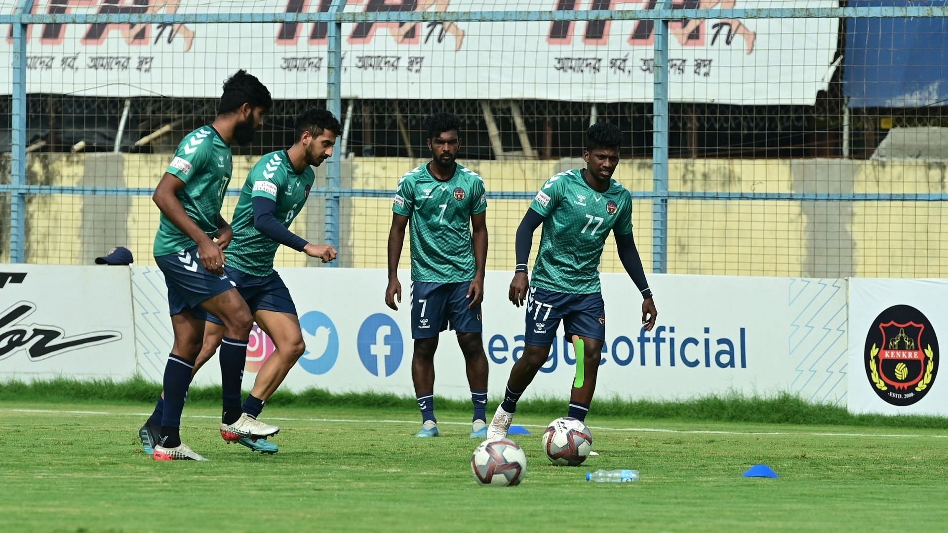 Kenkre FC players in action (Image Courtesy: I-League Twitter)