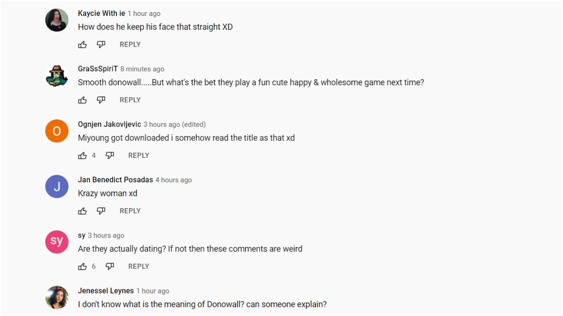 Fans react to the hilarious donowalling (Image via Shrimpkkuno/YouTube)