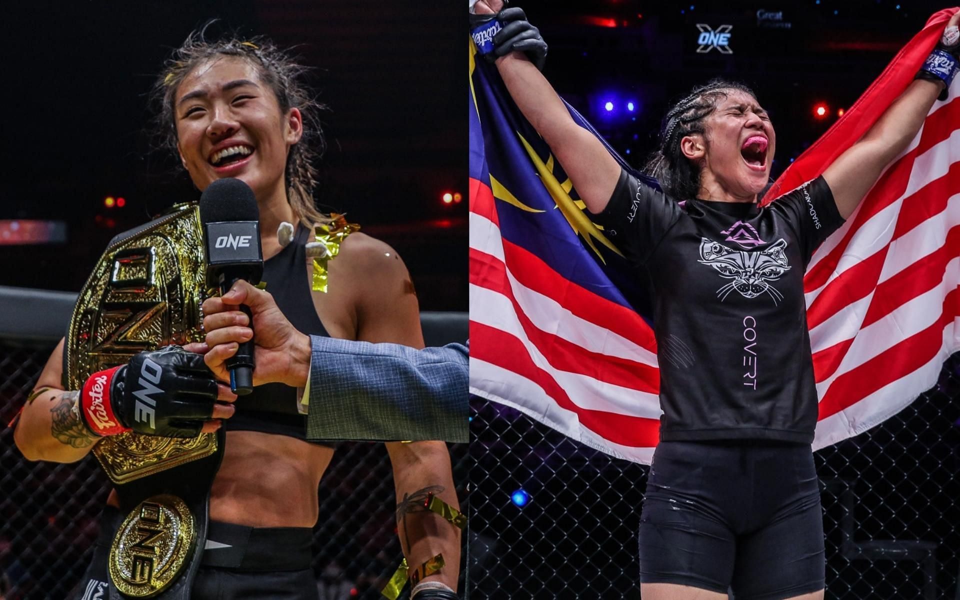 ONE atomweight queen Angela Lee (left) isn&#039;t too surprised that Jihin Radzuan (right) beat Itsuki Hirata at ONE X. (Images courtesy of ONE Championship)