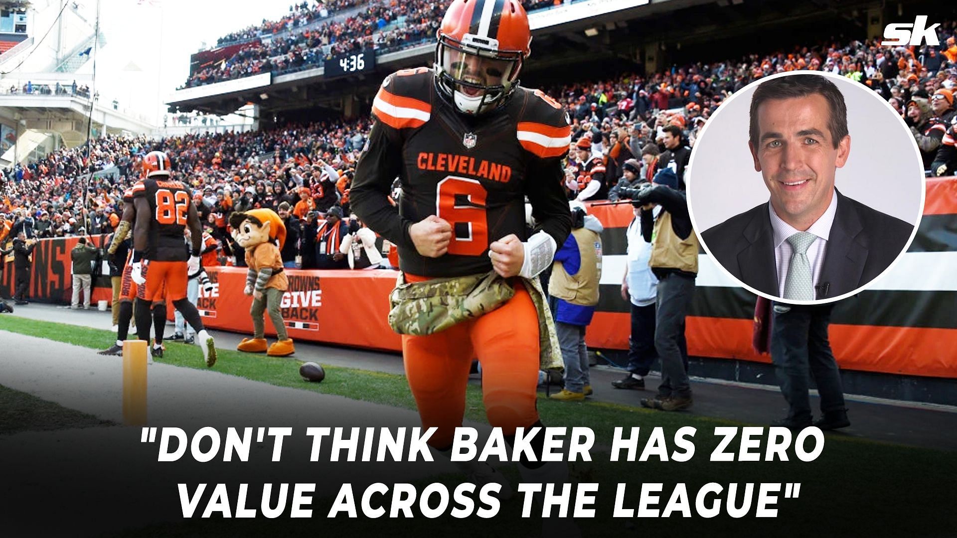 Cleveland Browns quarterback Baker Mayfield (Inset: Albert Breer)
