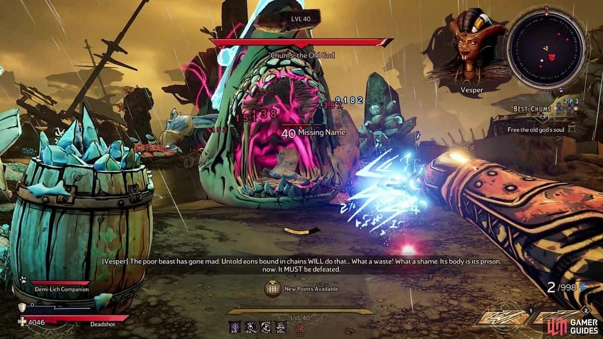 A player battles Chums in the latest DLC (Image via Gearbox Software)